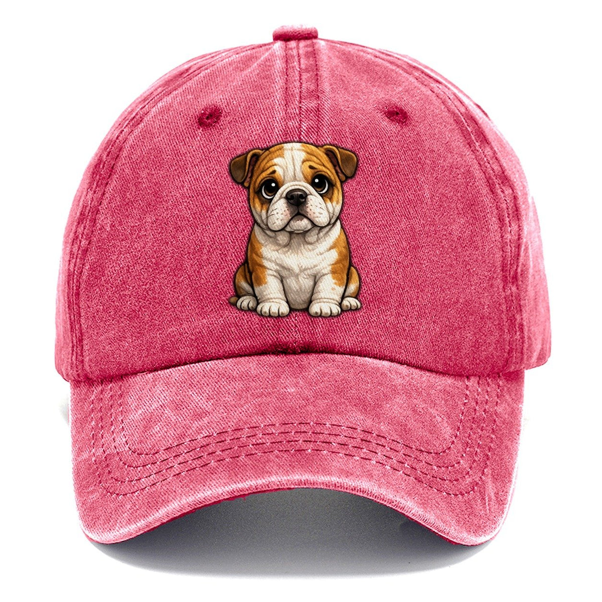 Bulldog Sitting Sweetheart Classic Cap – Pomegranate Blush