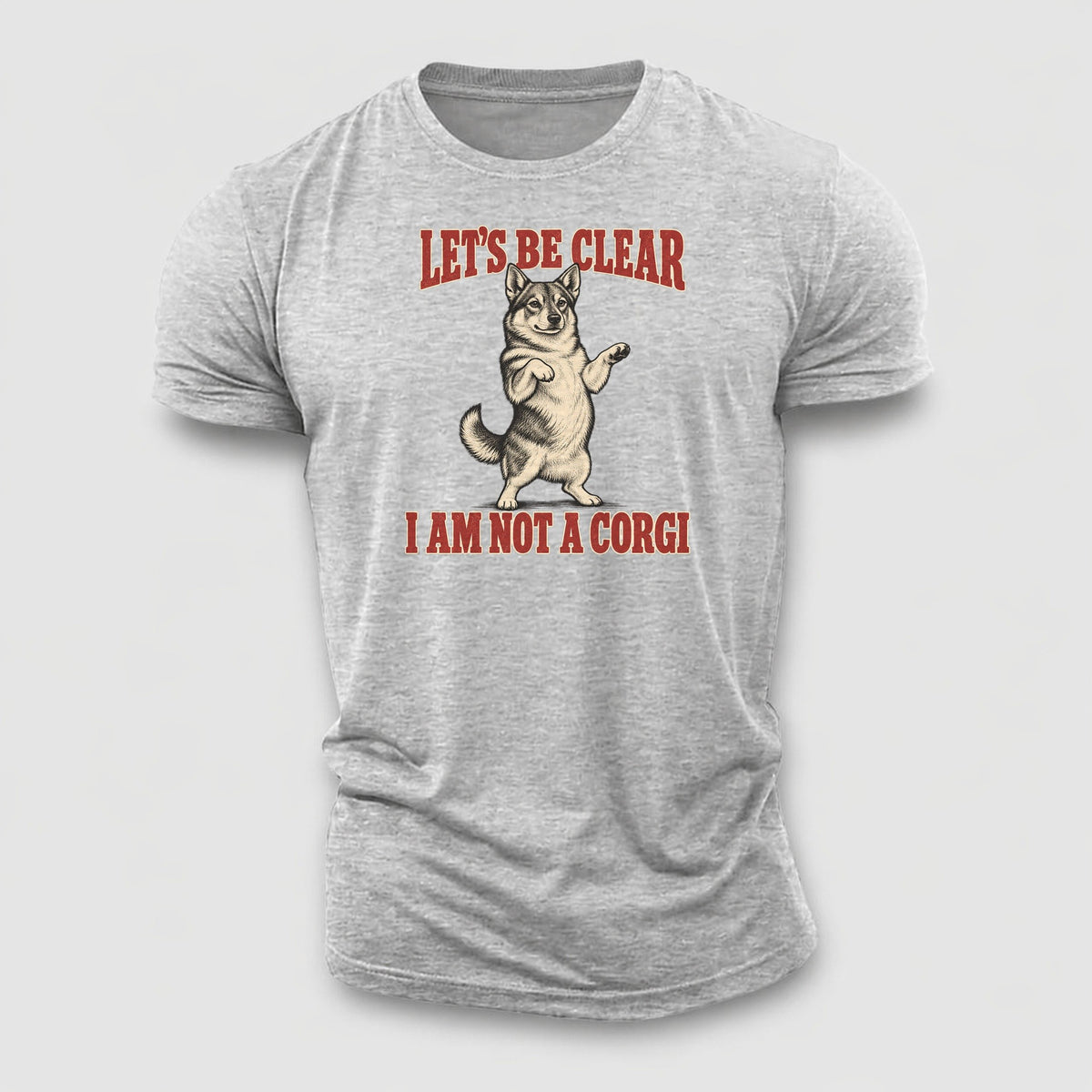Swedish Vallhund Dog Declarations Cotton T-Shirt – Sport Grey