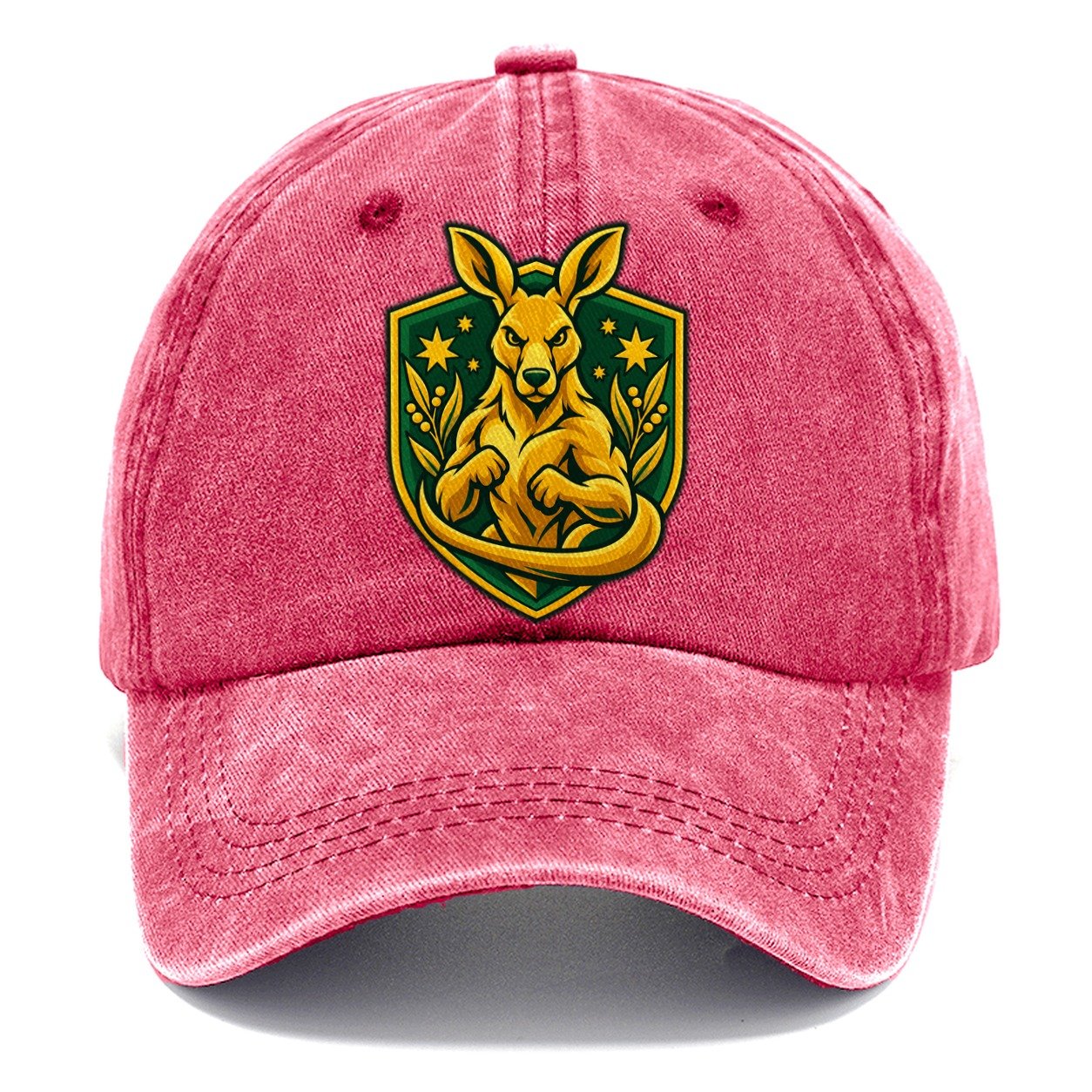Australia Minimal Emblem Country Logos Classic Cap – Pomegranate Blush