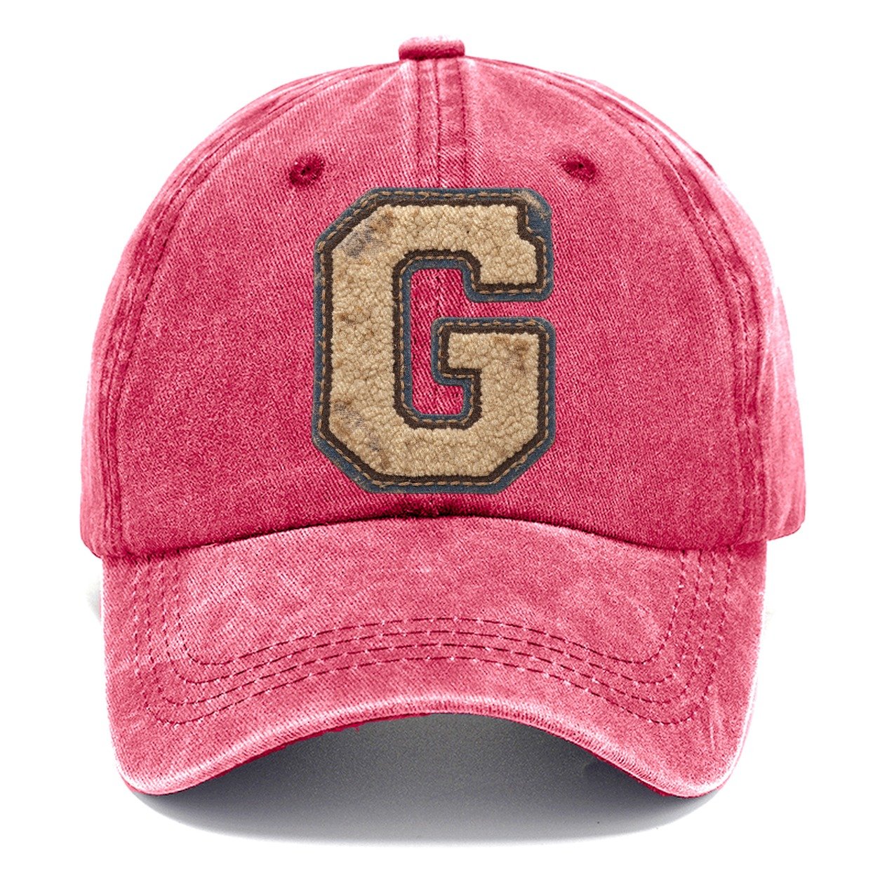 Varsity Chenille G Monogram Classic Cap – Pomegranate Blush