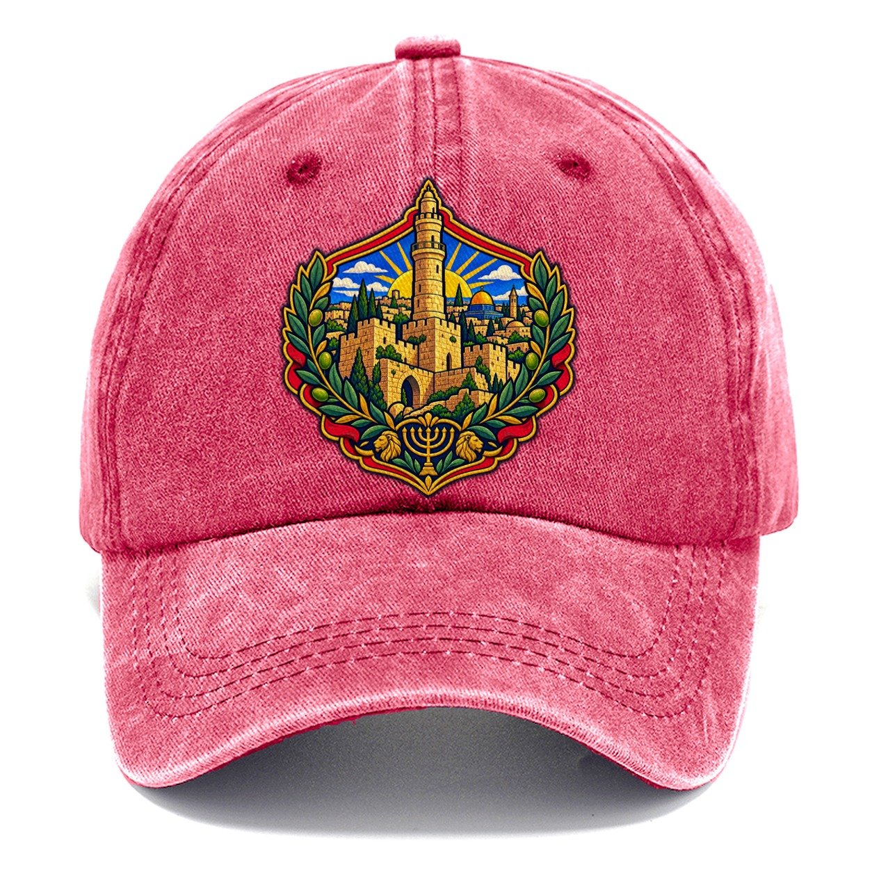 Tower Of David Jerusalem Classic Cap – Pomegranate Blush