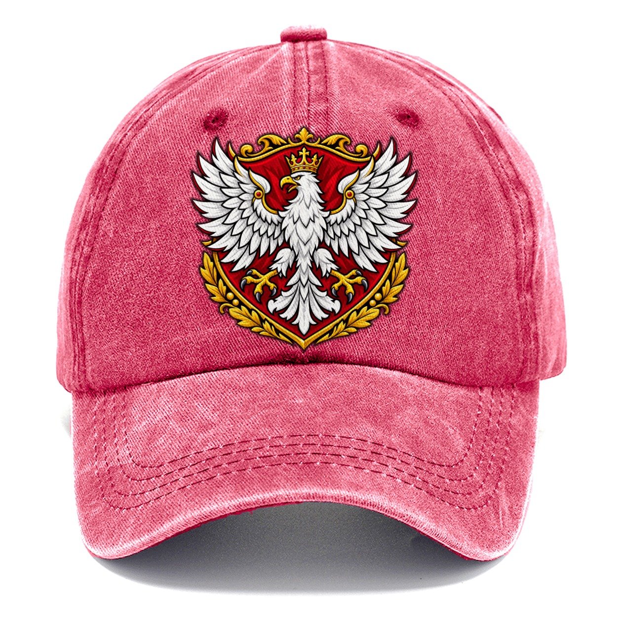 Poland Heraldic Crest Country Logos Classic Cap – Pomegranate Blush