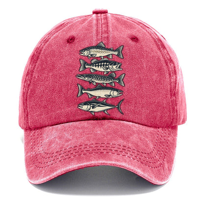 Fish School Stack Fishing Elegant Classic Cap – Pomegranate Blush