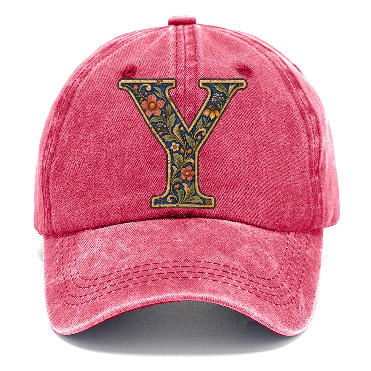 Wildflower Y Monogram Classic Cap – Pomegranate Blush