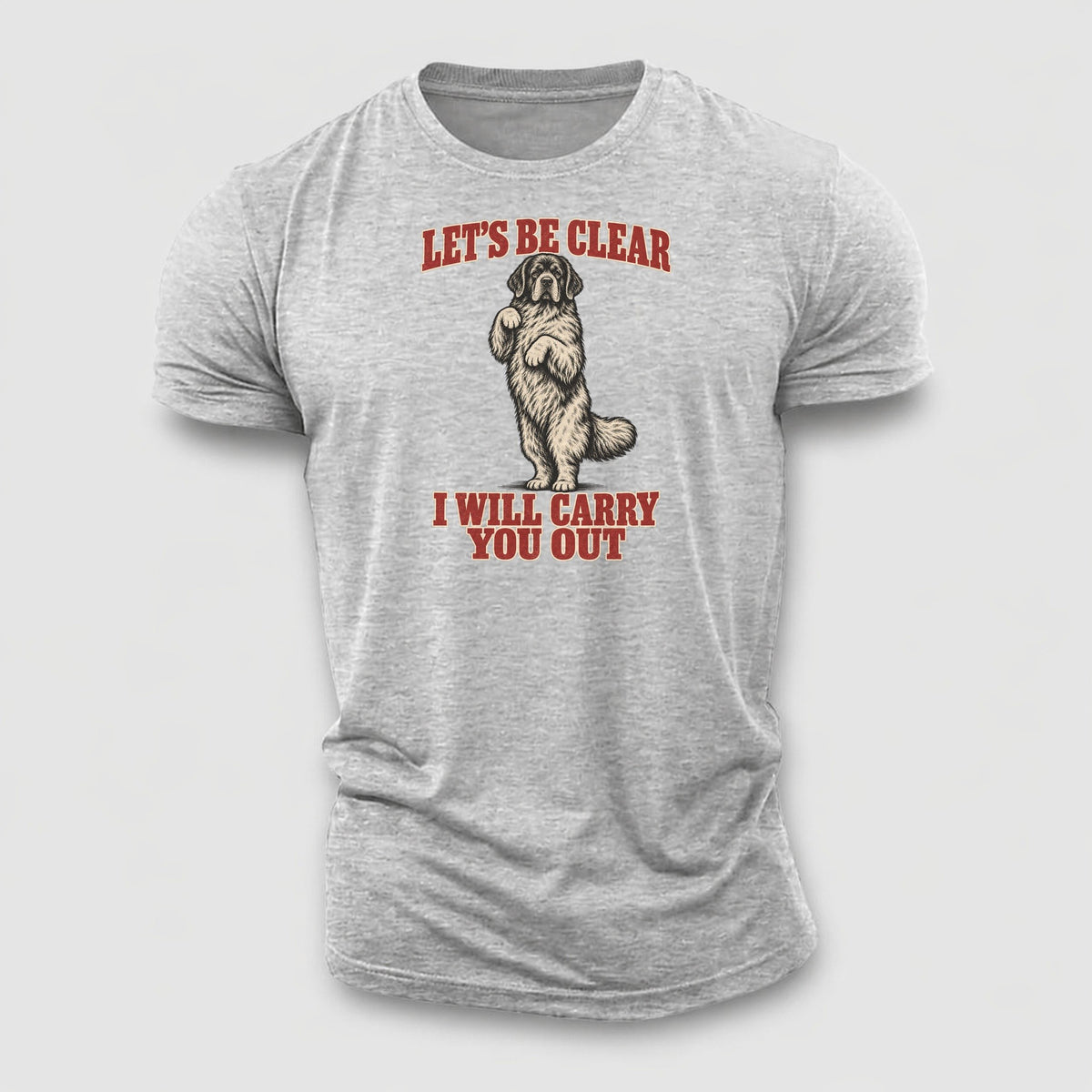 Newfoundland Dog Declarations Cotton T-Shirt – Sport Grey