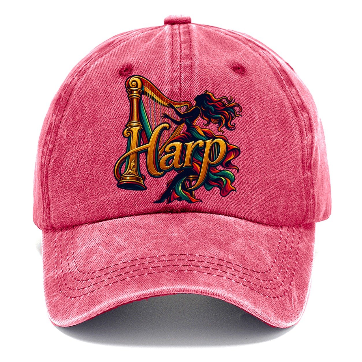 Harp Wordmark Music Instruments Classic Cap – Pomegranate Blush