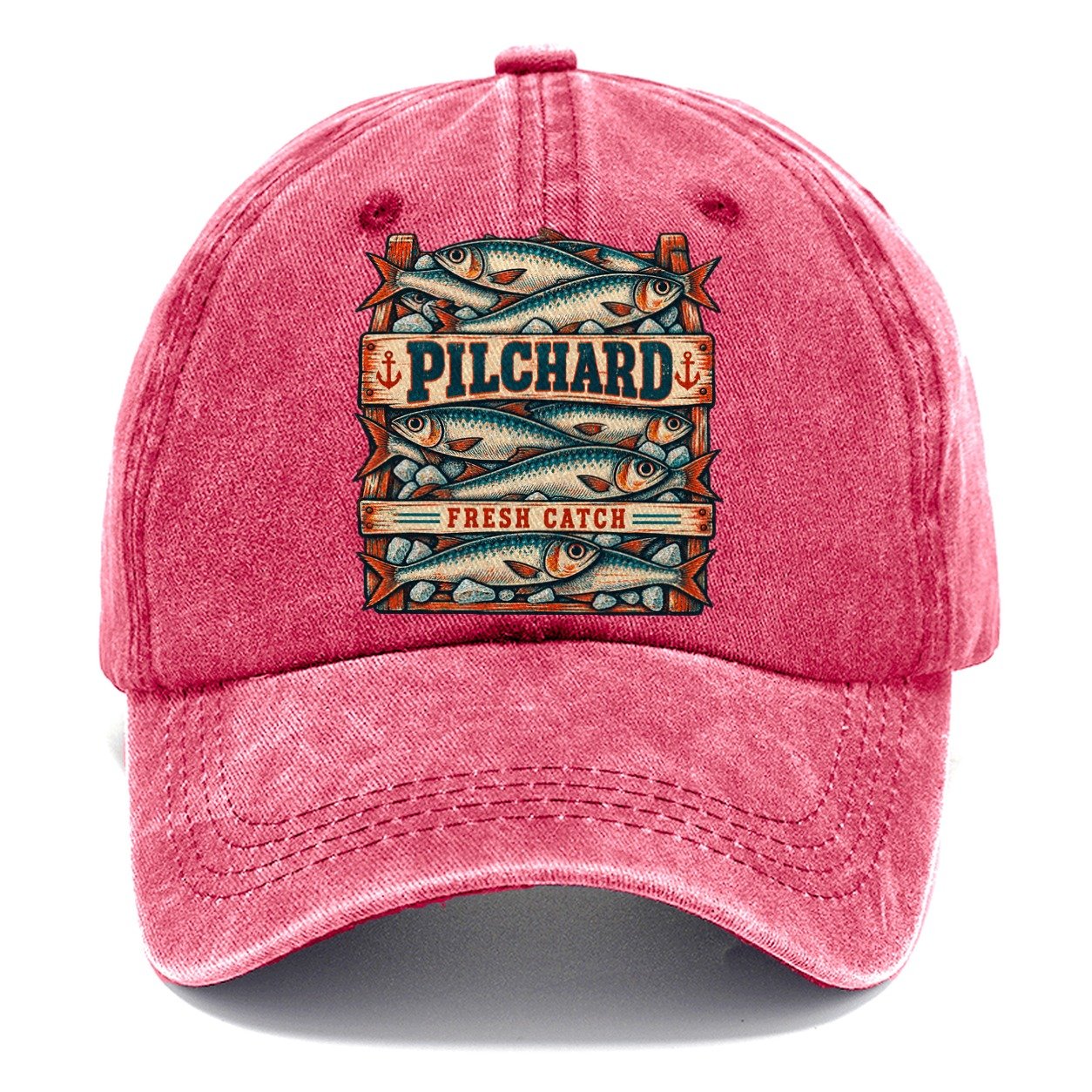 Pilchard Crate Row Fishing Club Classic Cap – Pomegranate Blush