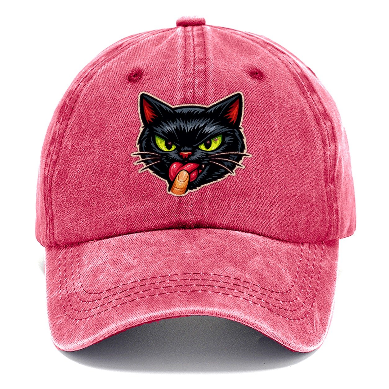 Finger Lickin Cat Classic Cap – Pomegranate Blush