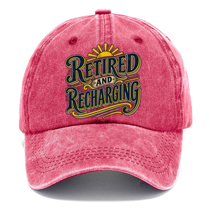 Retired And Recharging Retired Living Classic Cap – Pomegranate Blush