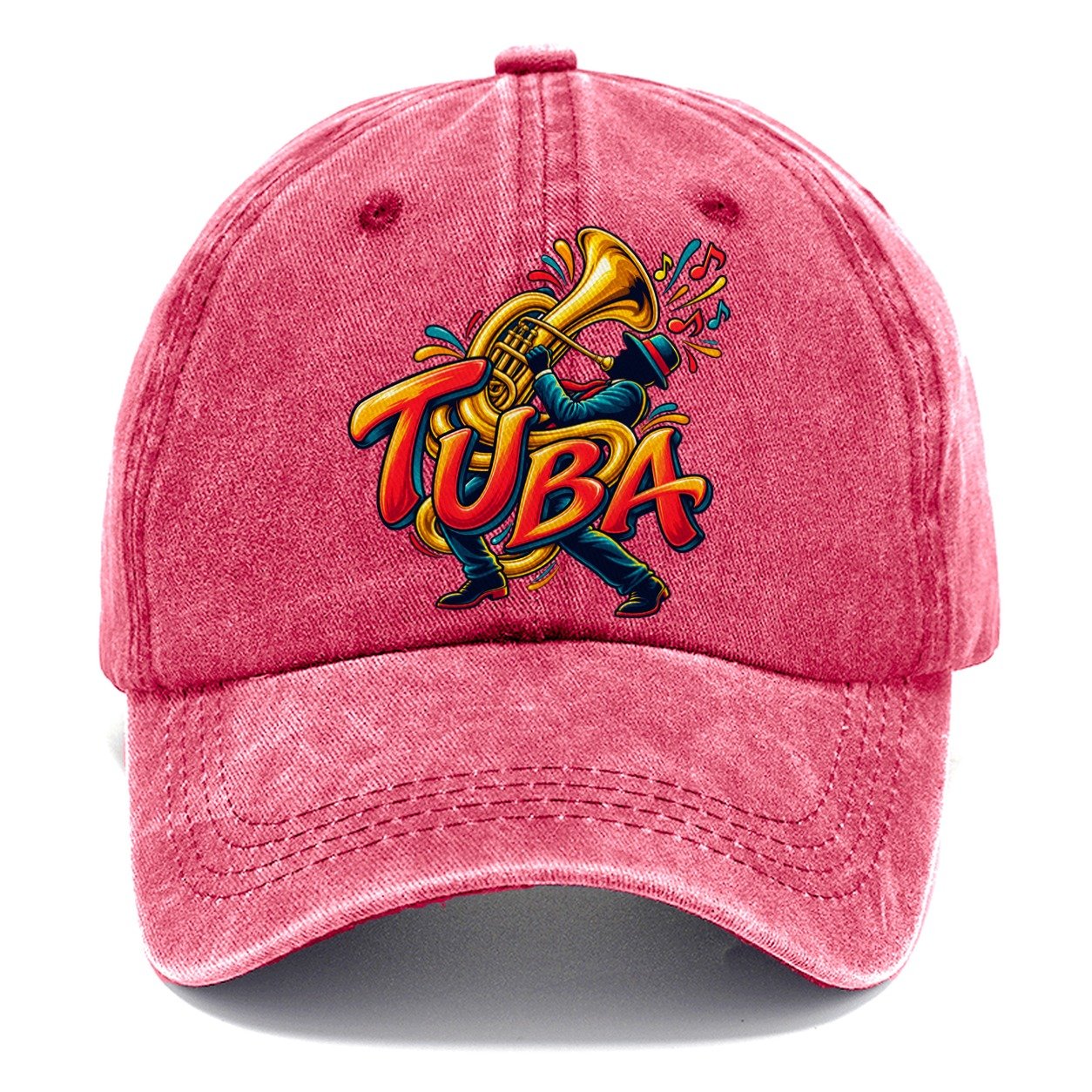 Tuba Wordmark Music Instruments Classic Cap – Pomegranate Blush