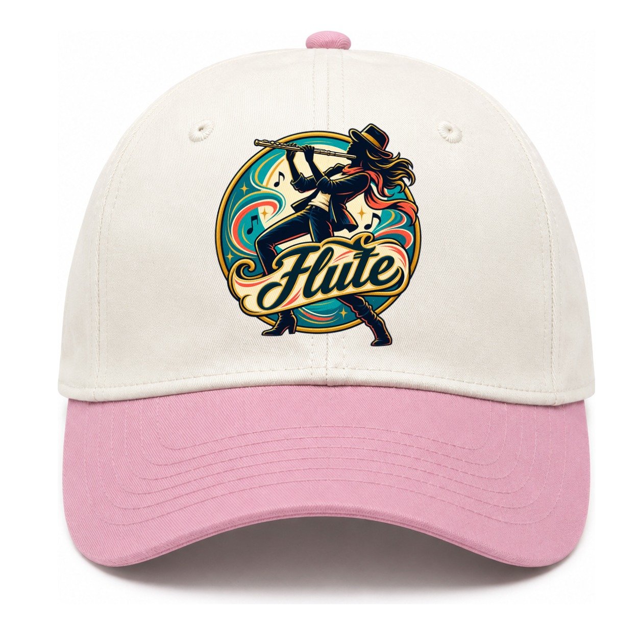 Flute Crest Two Tone Cap – Pink