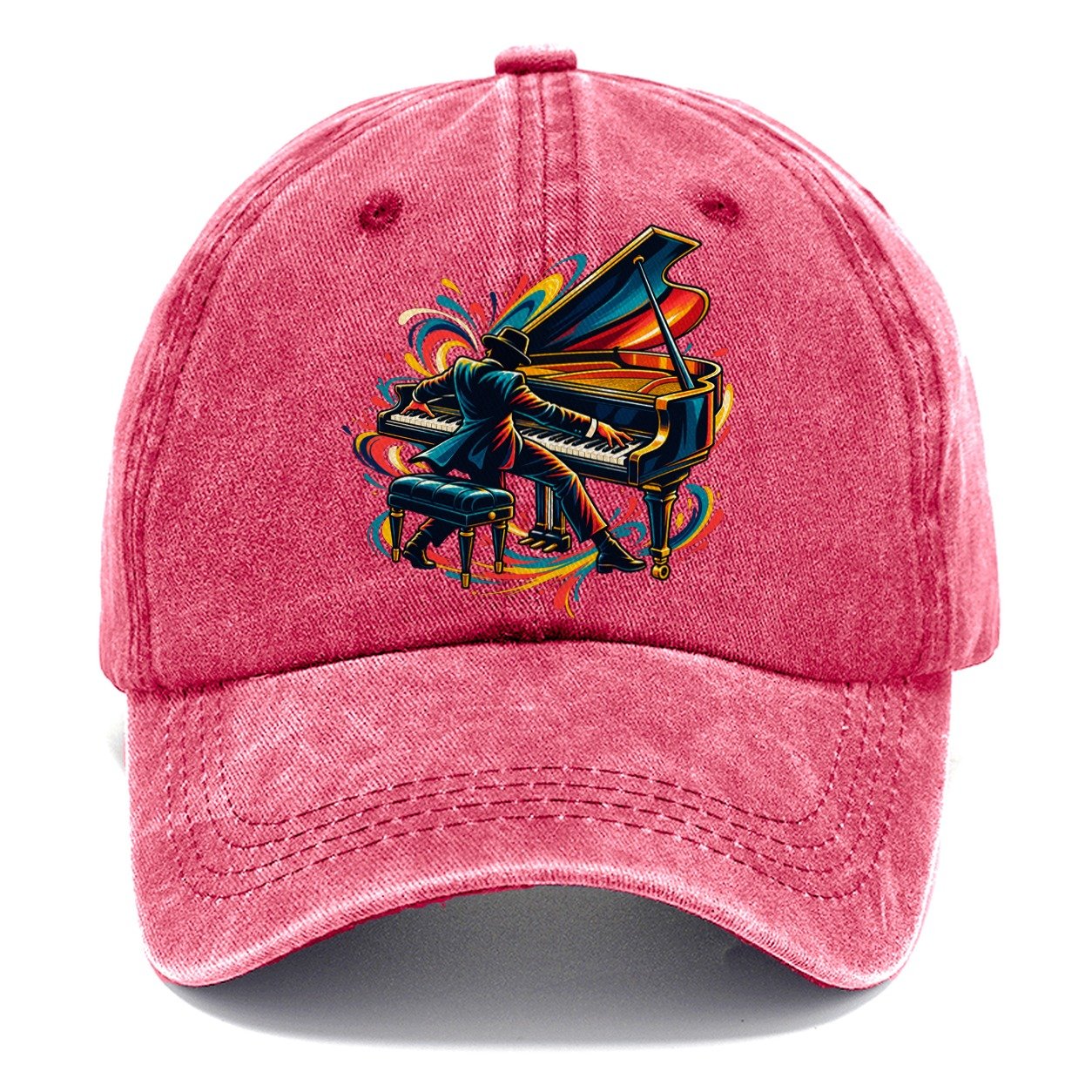 Grand Piano Icon Music Instruments Classic Cap – Pomegranate Blush