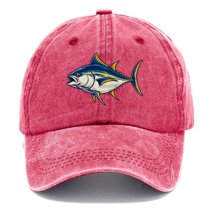 Tuna Silhouette Fishing Elegant Classic Cap – Pomegranate Blush