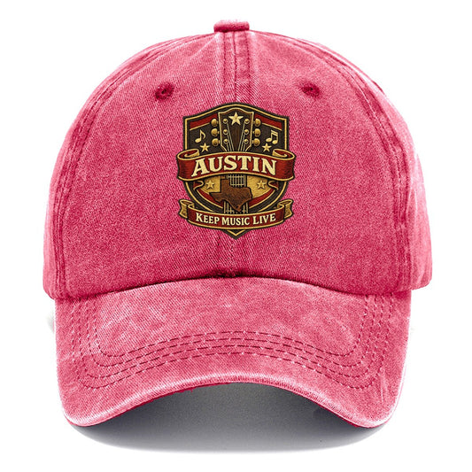 Austin Music Scene Classic Cap – Pomegranate Blush