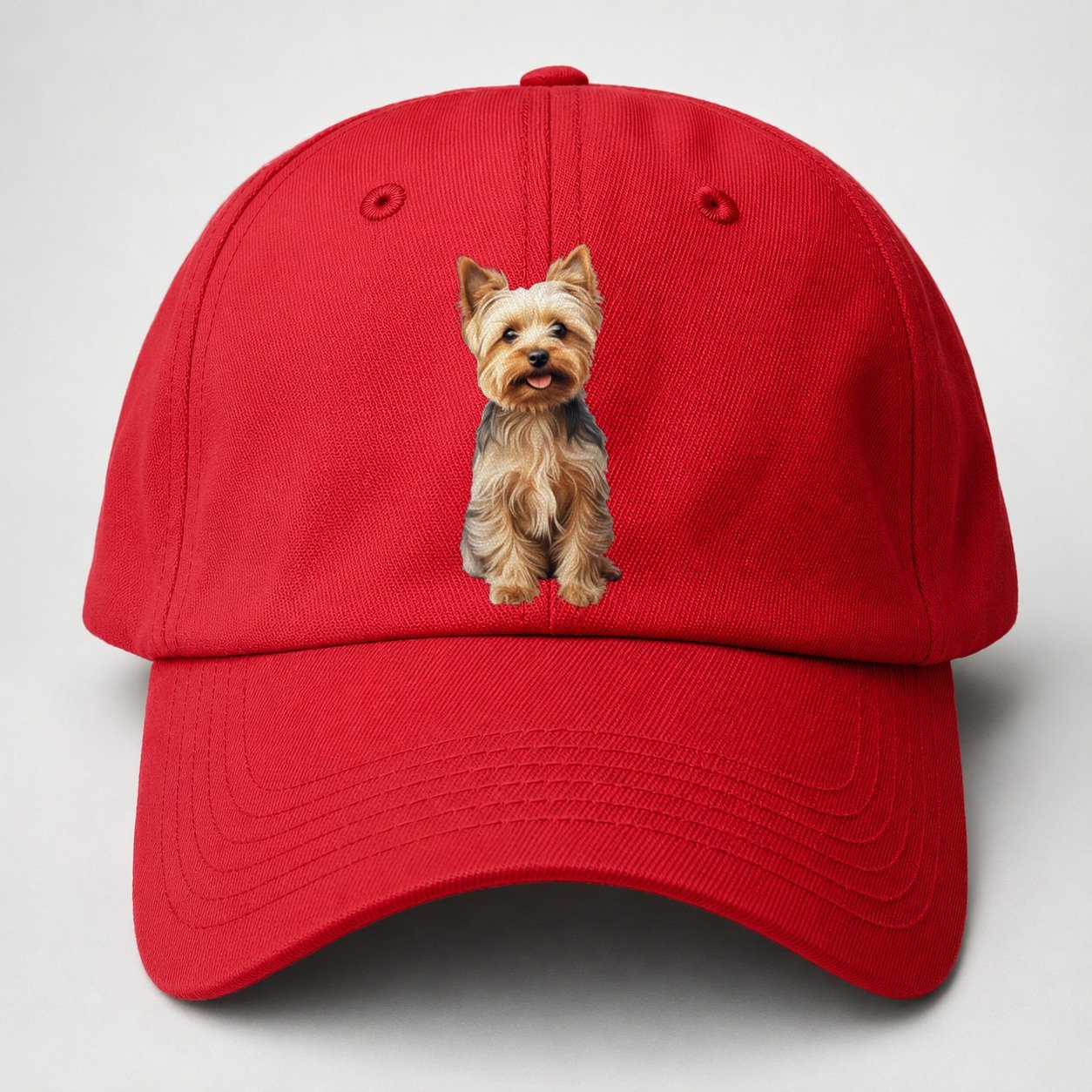 Yorkshire Terrier Dog Baseball Cap – Red