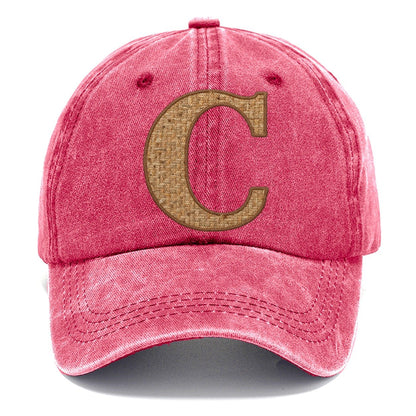 Woven Tweed C Monogram Classic Cap – Pomegranate Blush