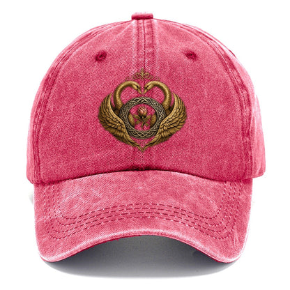 Claddagh Symbol Washed Classic Cap – Pomegranate Blush