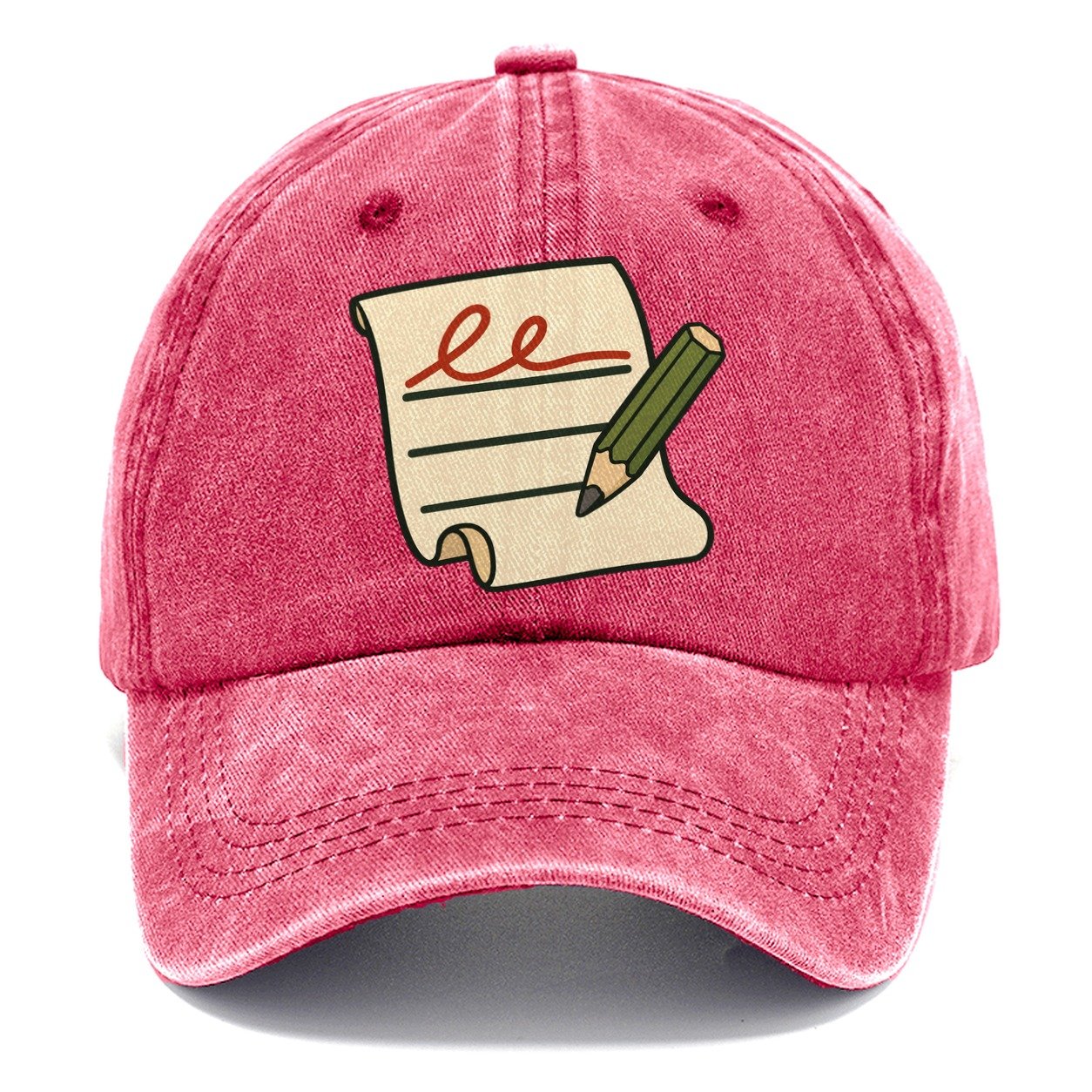 Signature Line And Pencil Geocaching Classic Cap – Pomegranate Blush