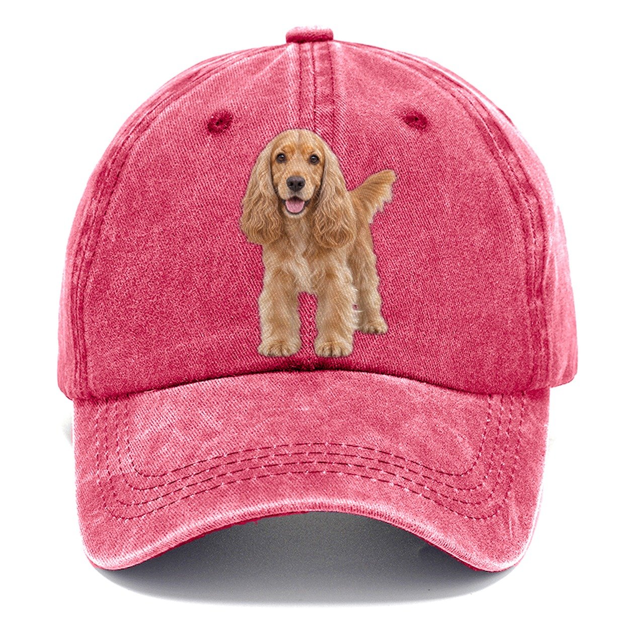 Cocker Spaniel Standing Top Breeds Classic Cap – Pomegranate Blush