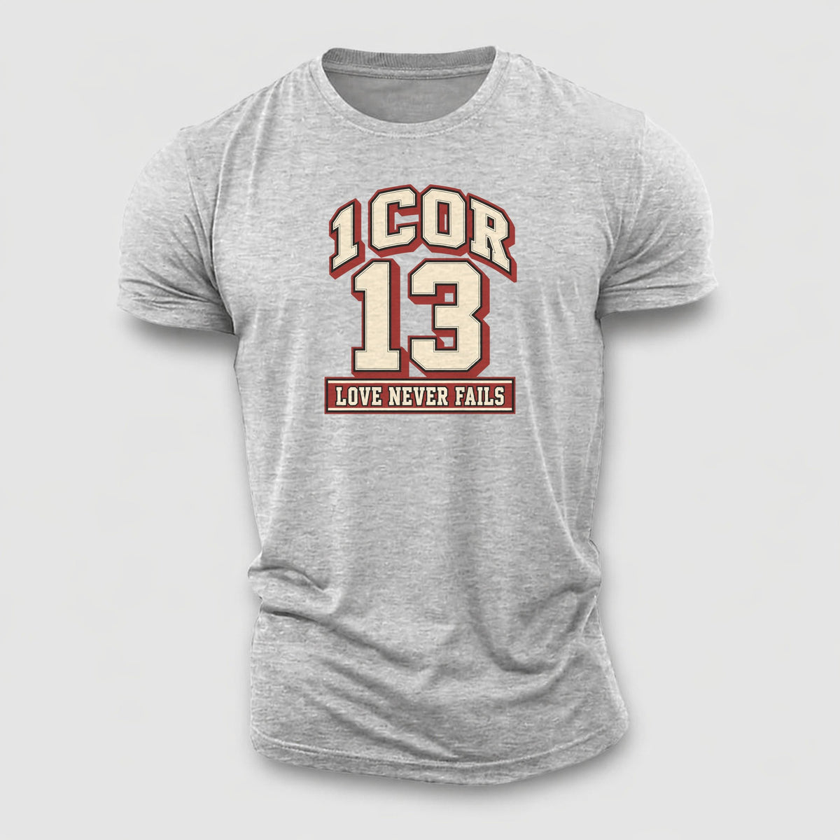Corinthians 13 Varsity Chapel Varsity Cotton T-Shirt – Sport Grey
