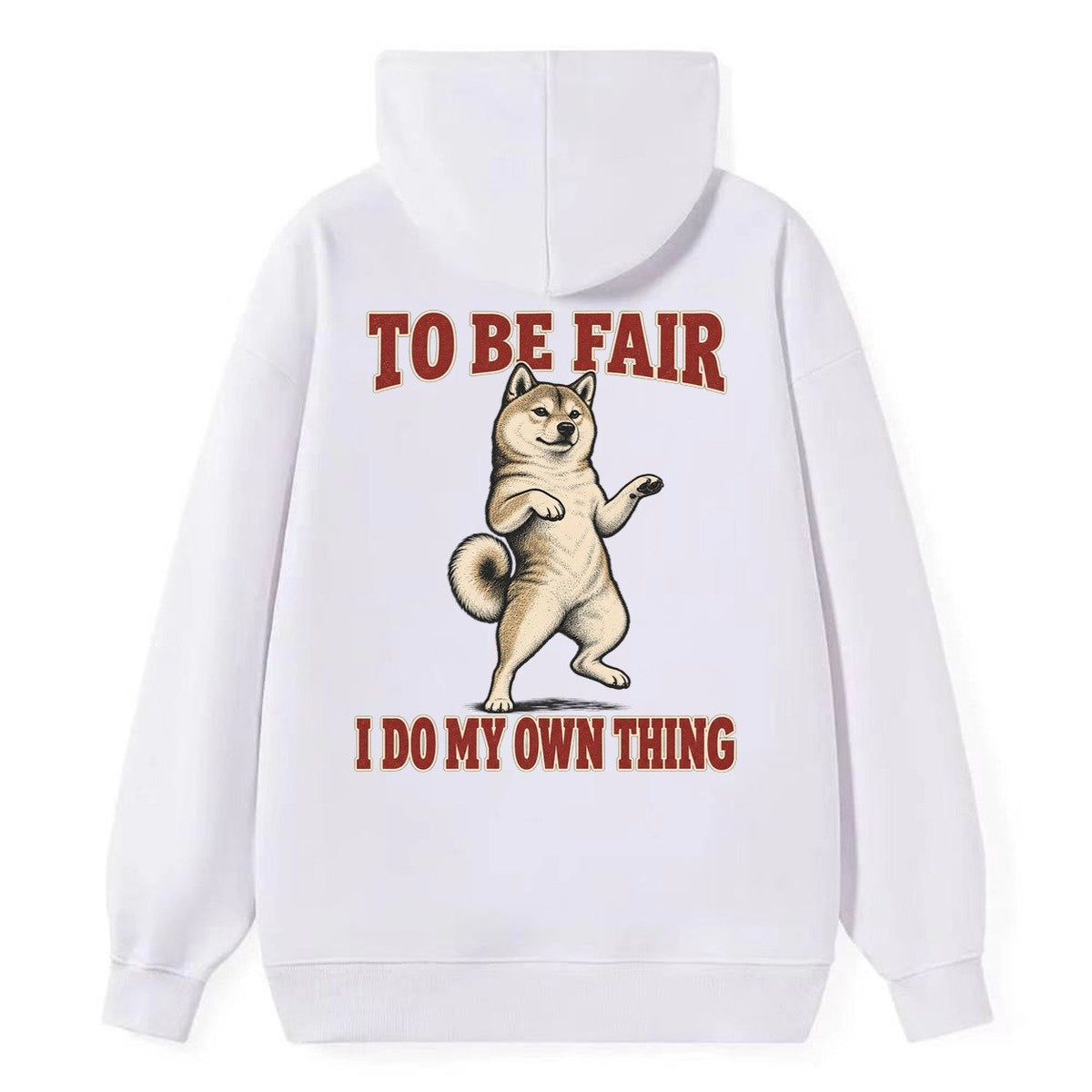 Shiba Inu Dog Declarations Classic Pullover Hoodie – White