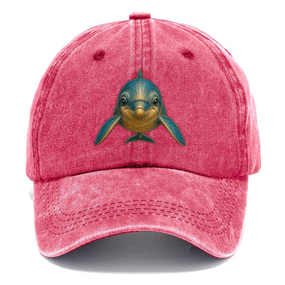 Vintage Blue and Gold Dolphin Classic Cap – Pomegranate Blush