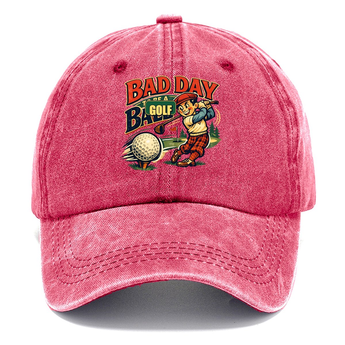 Bad Day To Be A Golf Ball Classic Cap – Pomegranate Blush