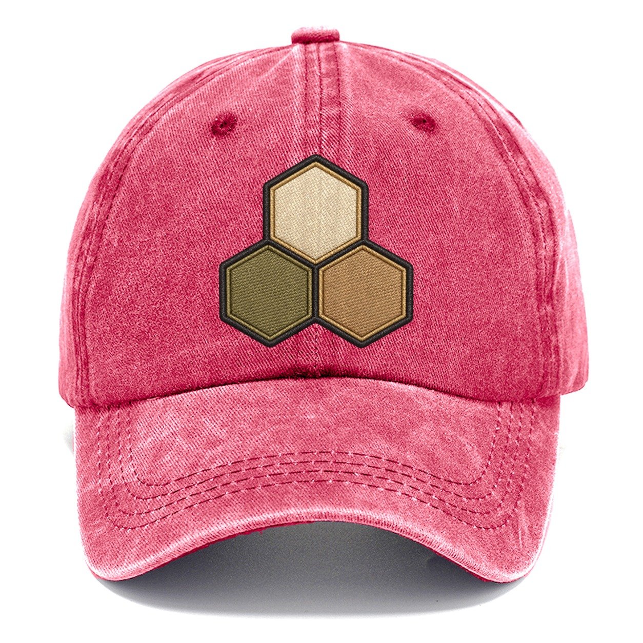 Three Hexagonal Tiles Clustered Board Games Classic Cap – Pomegranate Blush