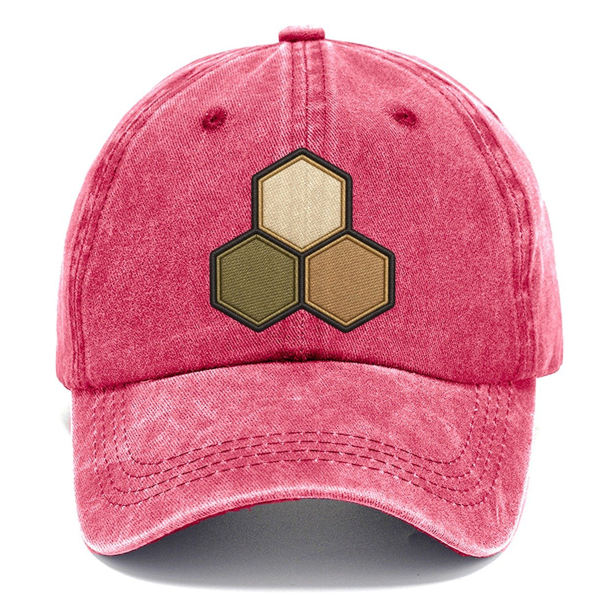 Three Hexagonal Tiles Clustered Board Games Classic Cap – Pomegranate Blush