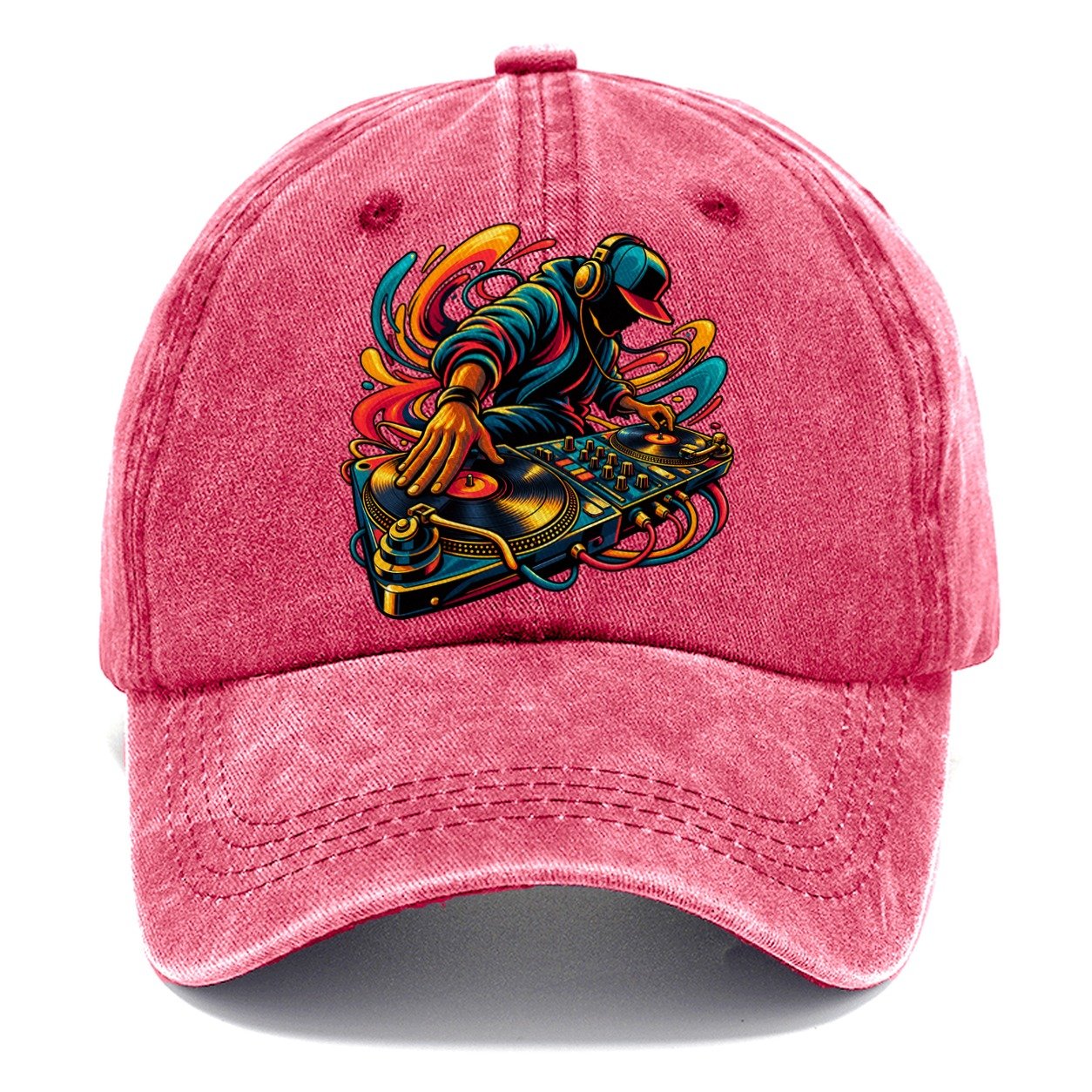 Turntables Icon Music Instruments Classic Cap – Pomegranate Blush