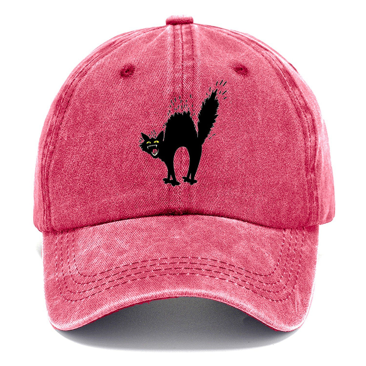 Black Cat Hiss Classic Cap – Pomegranate Blush
