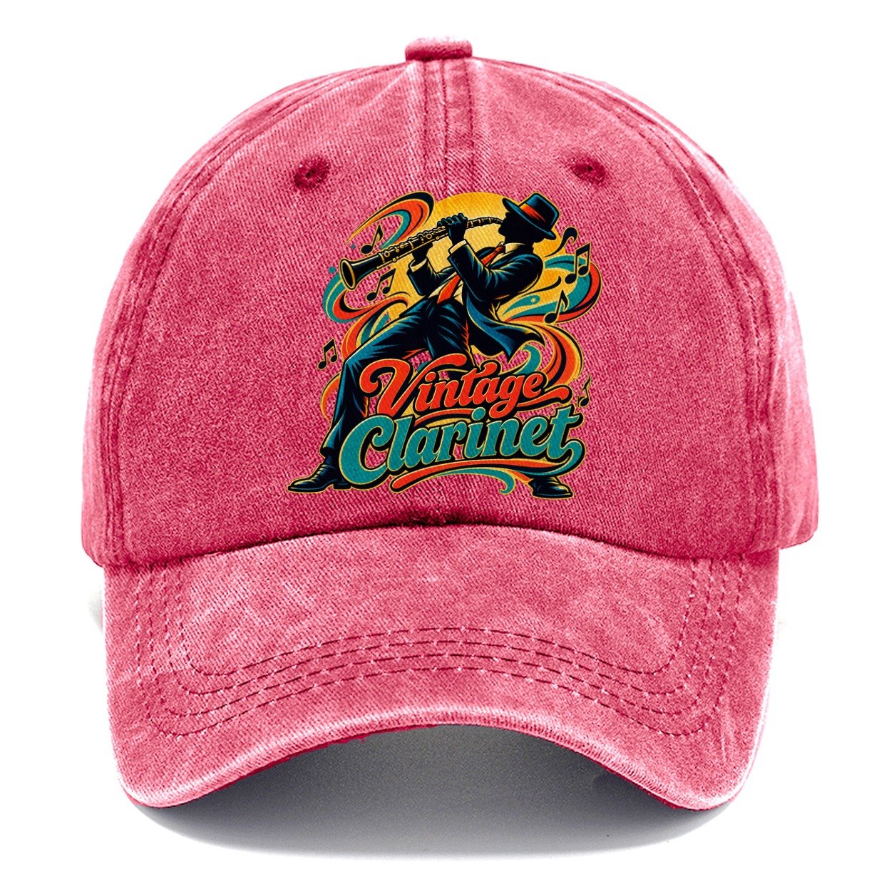 Vintage Clarinet Music Instruments Classic Cap – Pomegranate Blush