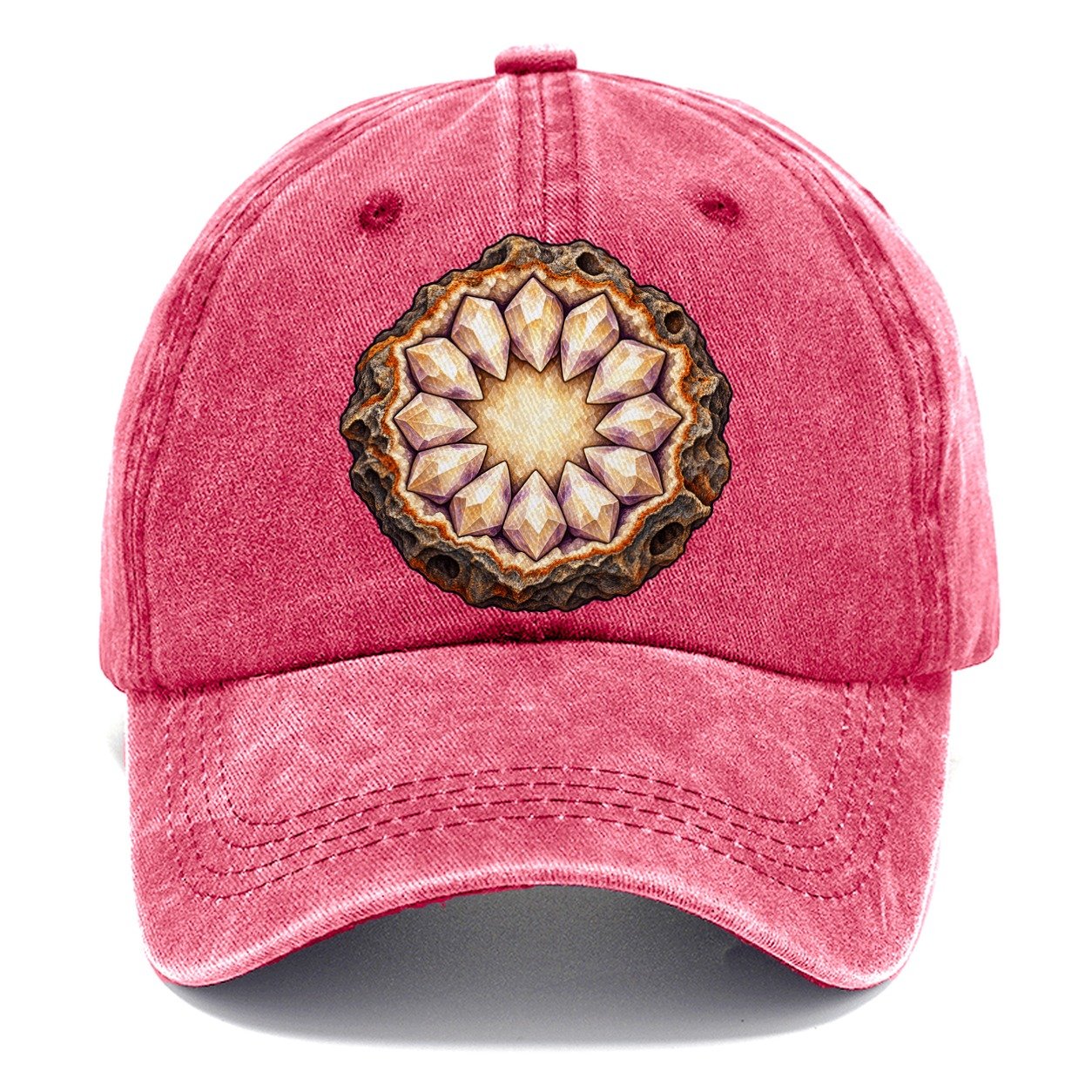 Split Geode Half Rocks And Minerals Classic Cap – Pomegranate Blush
