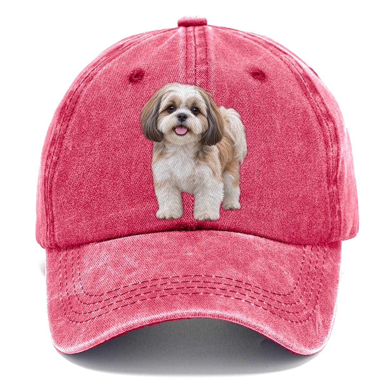 Shih Tzu Standing Top Breeds Classic Cap – Pomegranate Blush