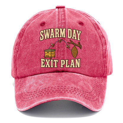 Swarm Day Exit Plan Beekeeping Classic Cap – Pomegranate Blush