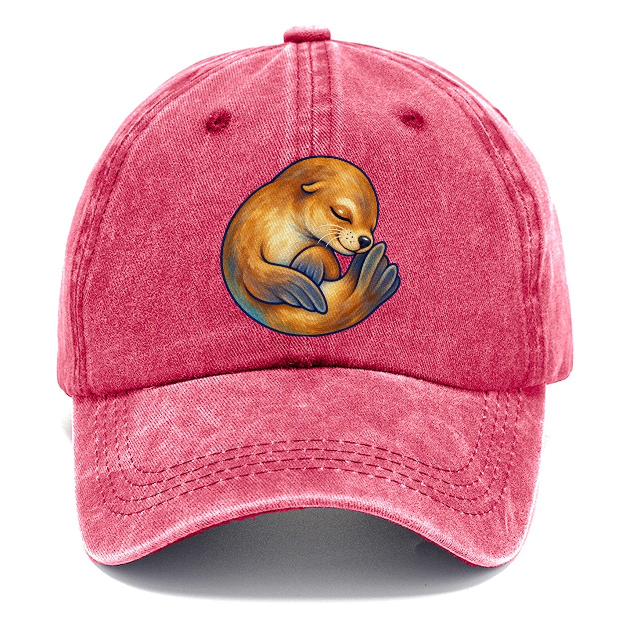 Sea Lion Curled Nap Sea Sprite Classic Cap – Pomegranate Blush