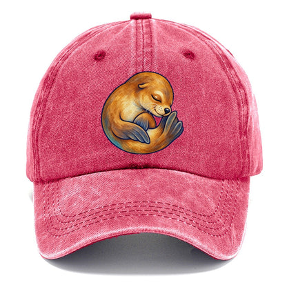 Sea Lion Curled Nap Sea Sprite Classic Cap – Pomegranate Blush