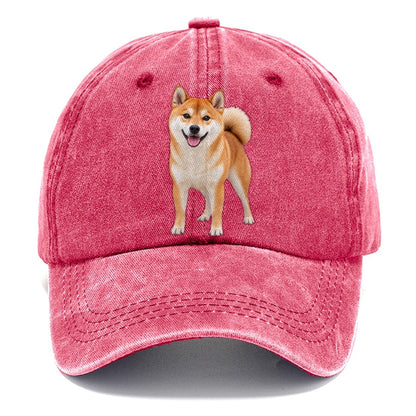 Shiba Inu Standing Top Breeds Classic Cap – Pomegranate Blush
