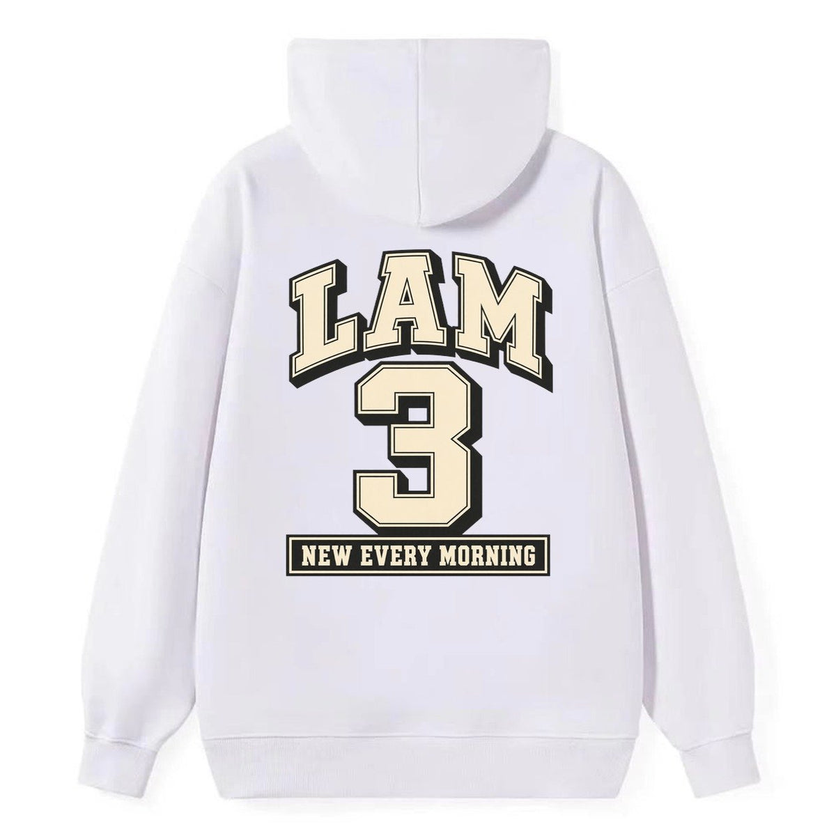 Lamentations 3 Varsity Chapel Varsity Classic Pullover Hoodie – White