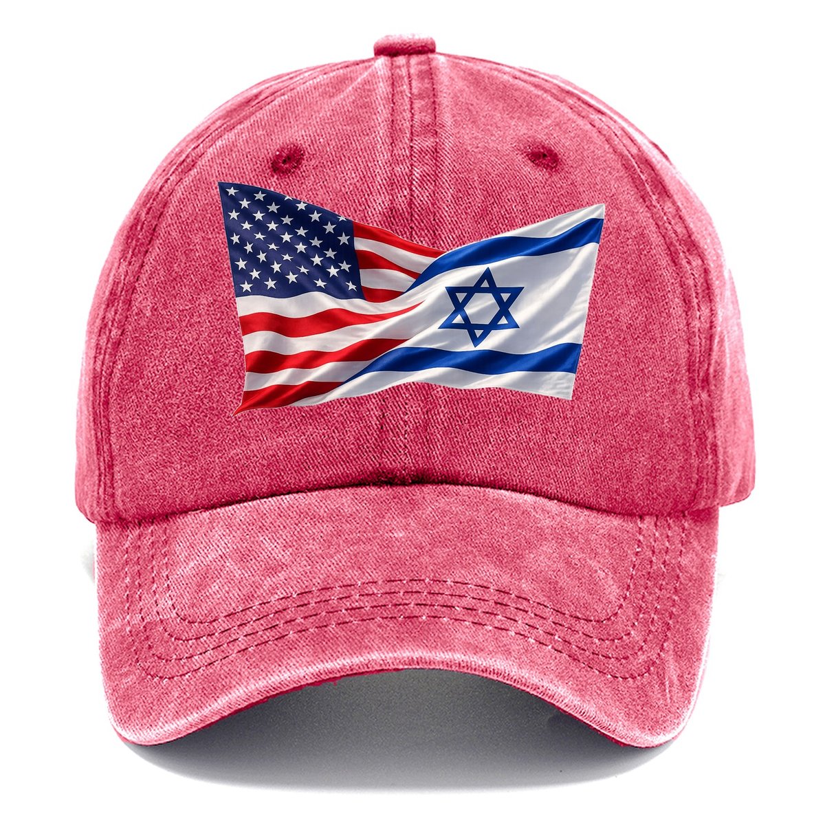 US Israel Waving Flags Alliance Classic Cap – Pomegranate Blush