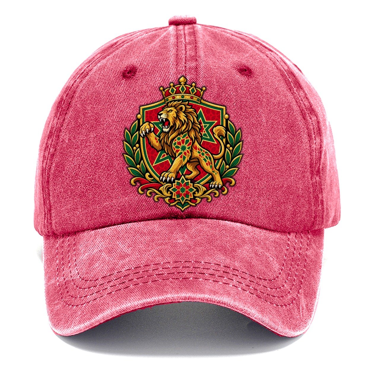 Morocco Heraldic Crest Country Logos Classic Cap – Pomegranate Blush