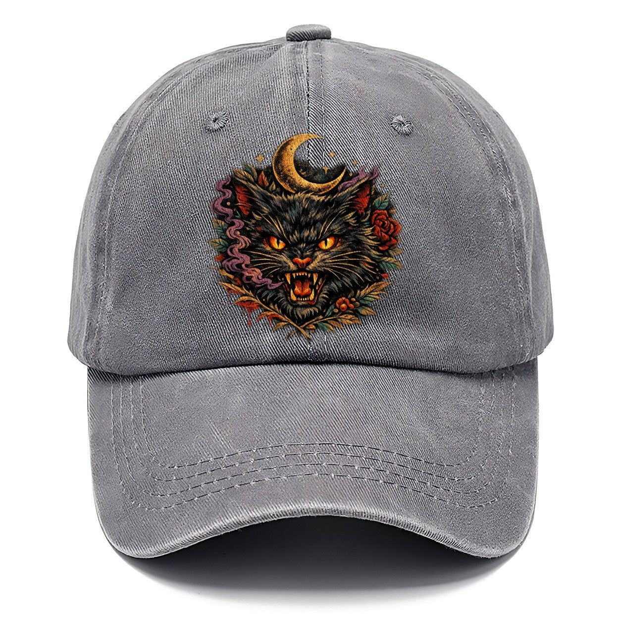 Dark Vintage Black Cat Classic Cap – Urban Haze