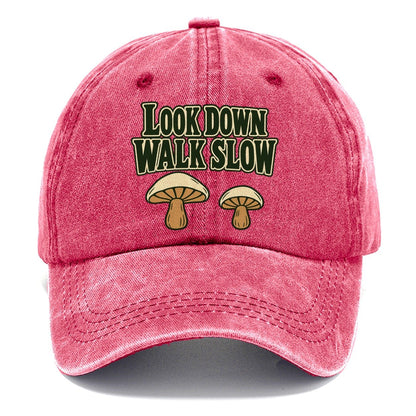 Look Down Walk Slow Foraging And Mycology Classic Cap – Pomegranate Blush
