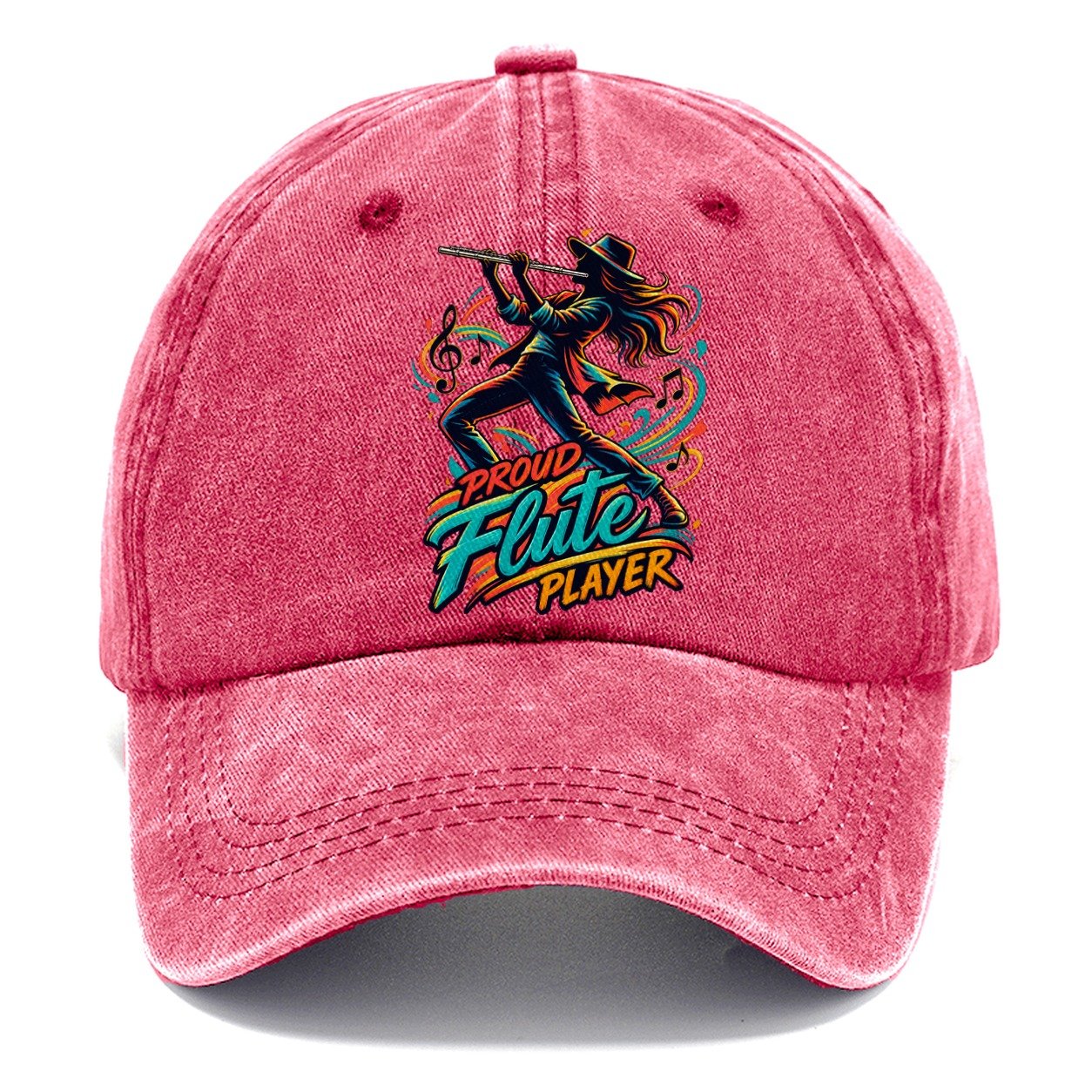 Proud Flute Player Music Instruments Classic Cap – Pomegranate Blush