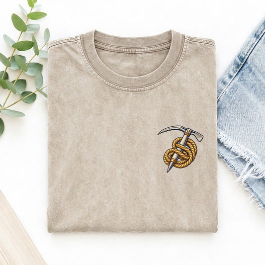 Ice Axe Rope Coil Left Chest Vintage T-shirt – Off White