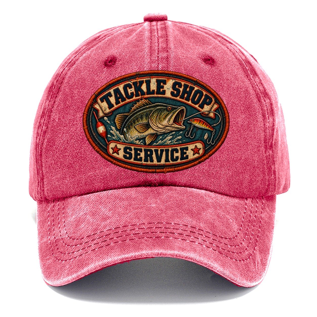 Tackle Shop Service Patch Fishing Club Classic Cap – Pomegranate Blush