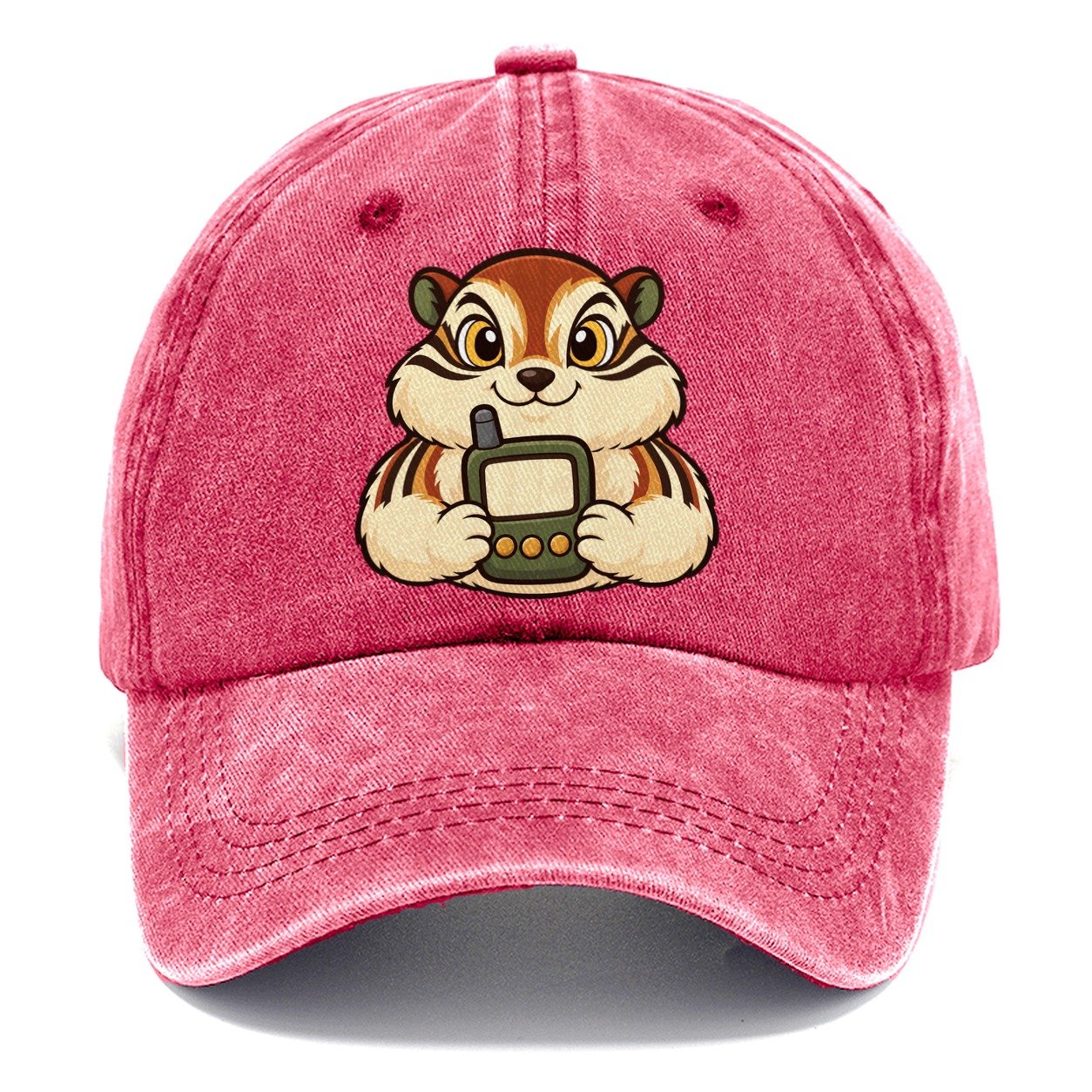 Chipmunk With A Locator Geocaching Classic Cap – Pomegranate Blush