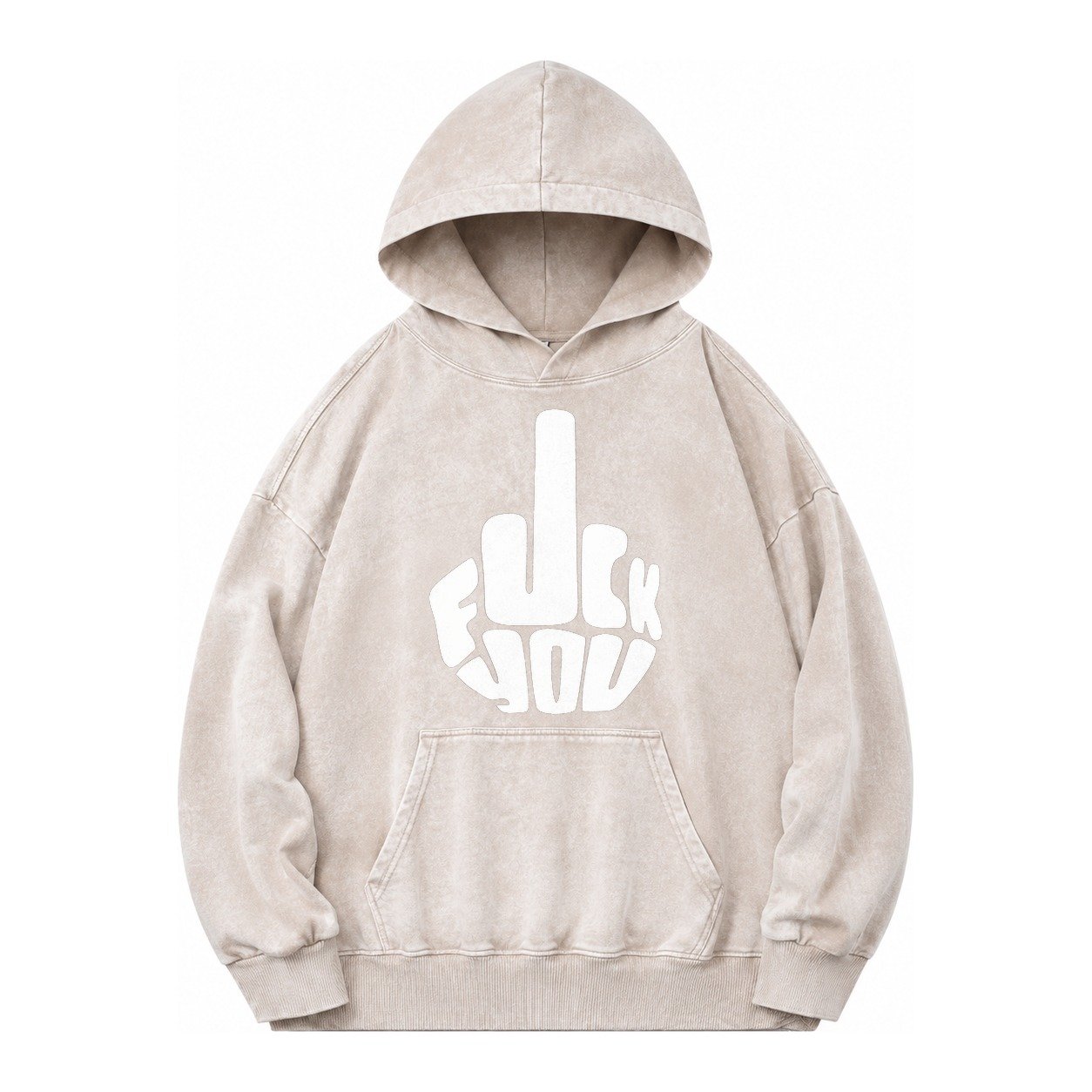 Fuck You Vintage Washed Hoodie – Off White