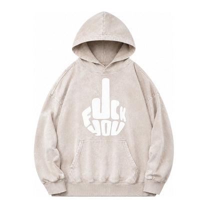 Fuck You Vintage Washed Hoodie – Off White