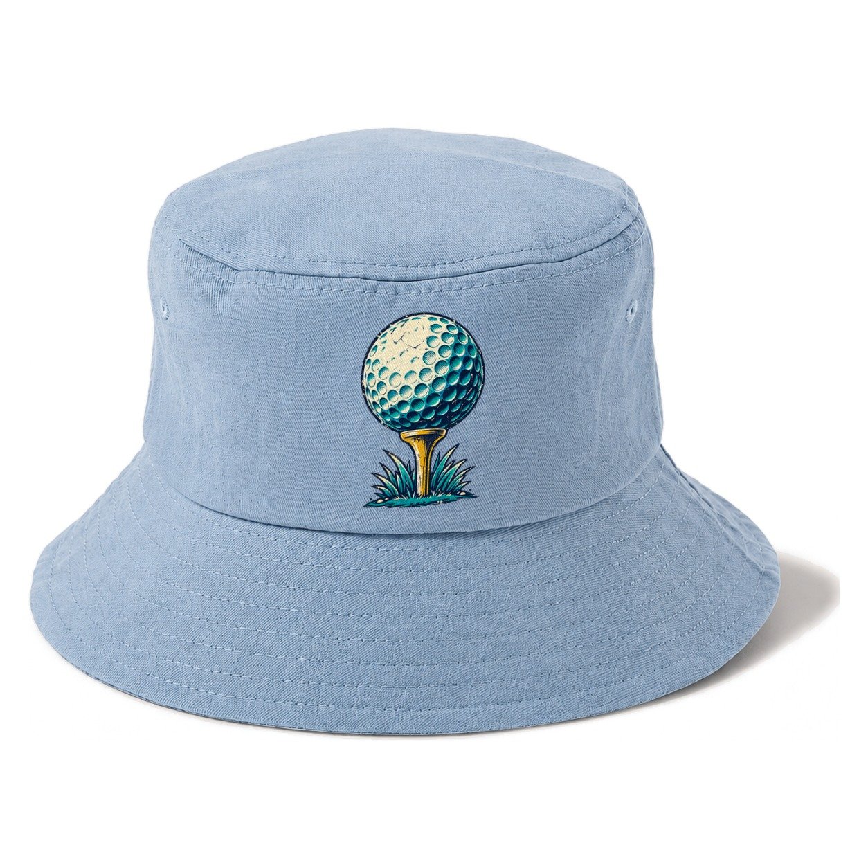 Tee And Ball Mark Golf Life Bucket Hat – Summer Sky